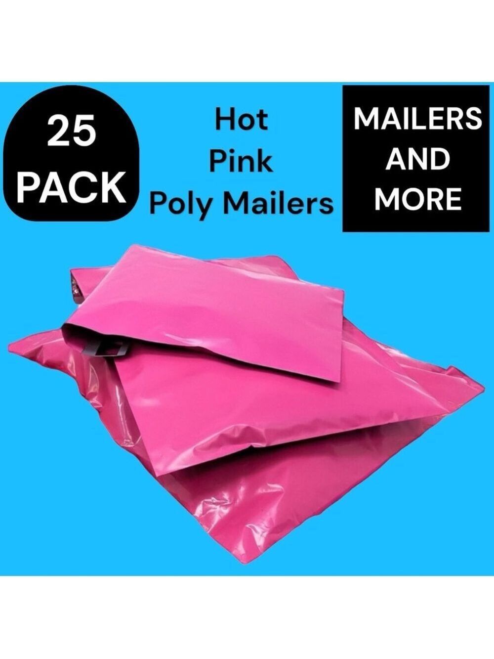 25 10X13 Hot Pink Poly Mailers ( PRICE IS FIRM ) - Picture 4 of 6